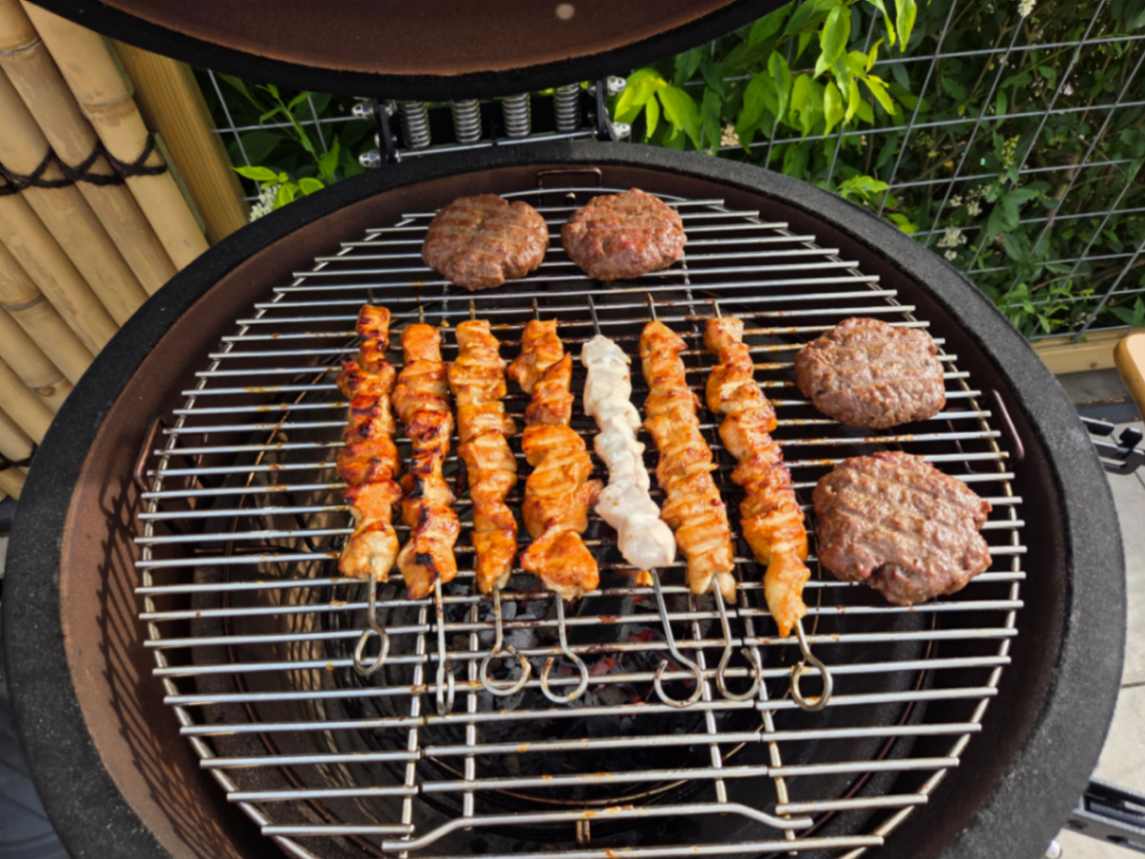 Burgers en spiesjes